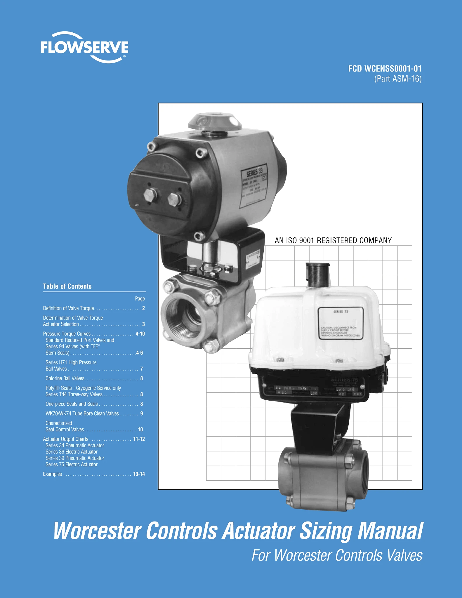 Worcester Controls执行器选型手册（美洲）