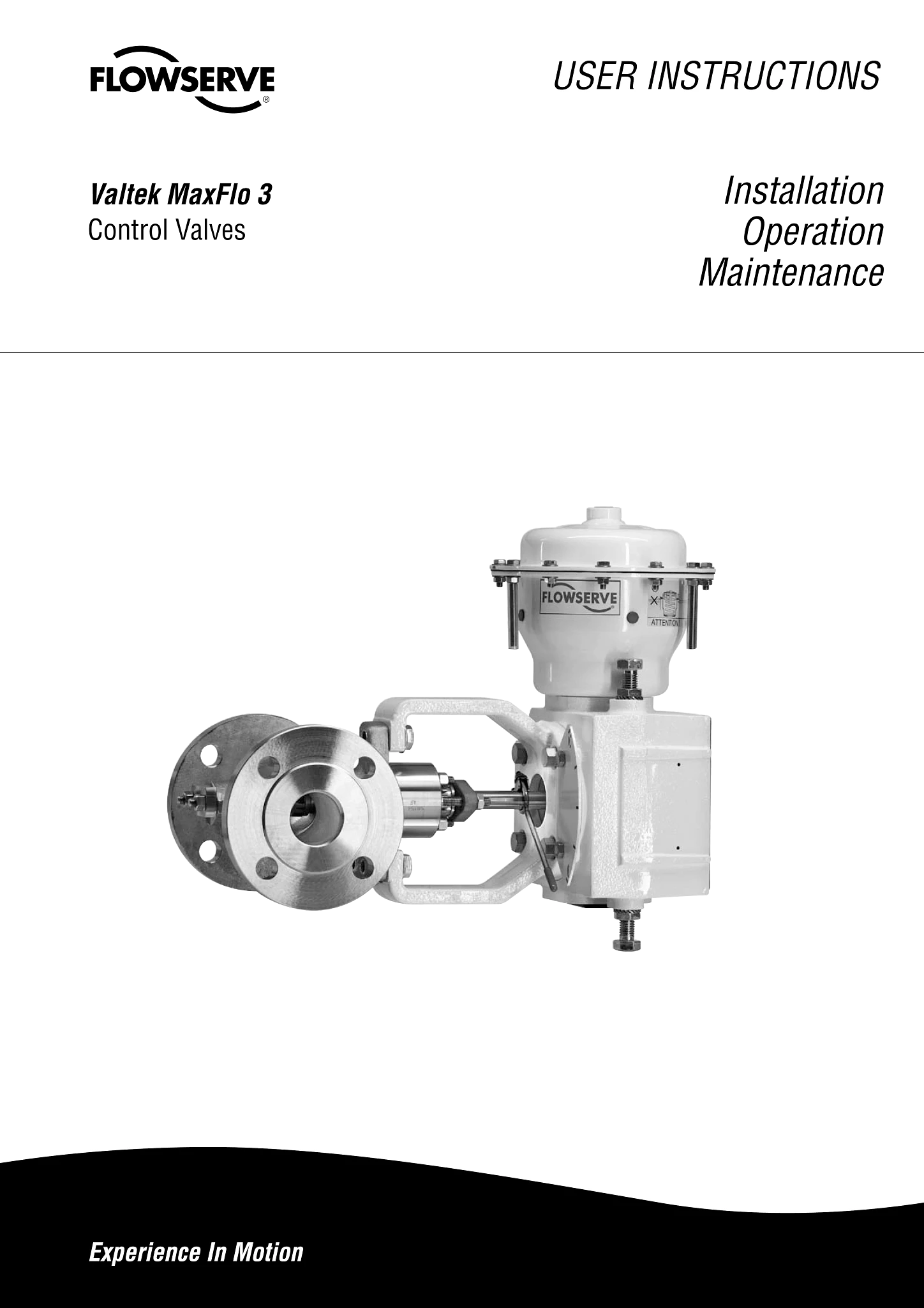 Valtek MaxFlo 3控制阀 - 使用说明（IOM）