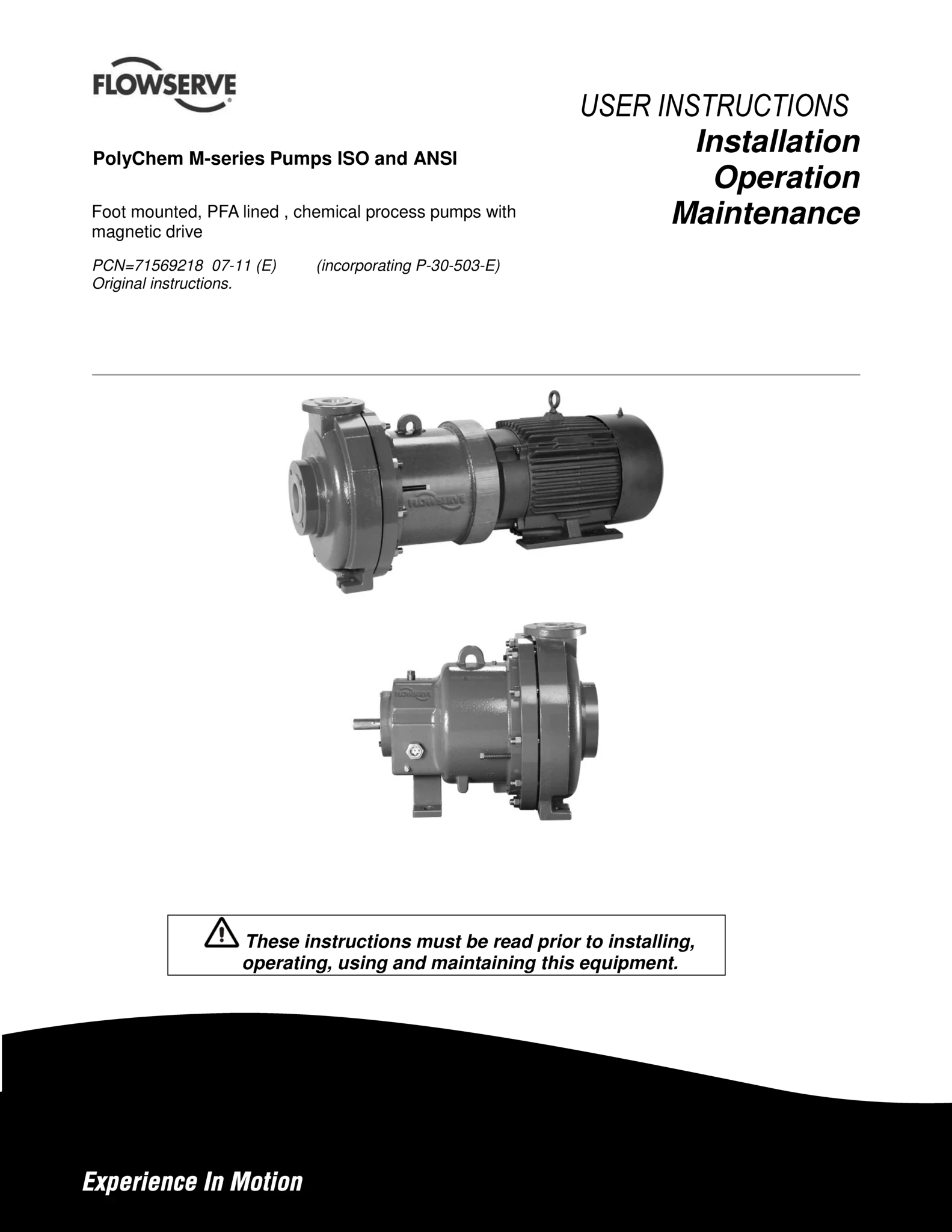PolyChem M系列泵使用说明