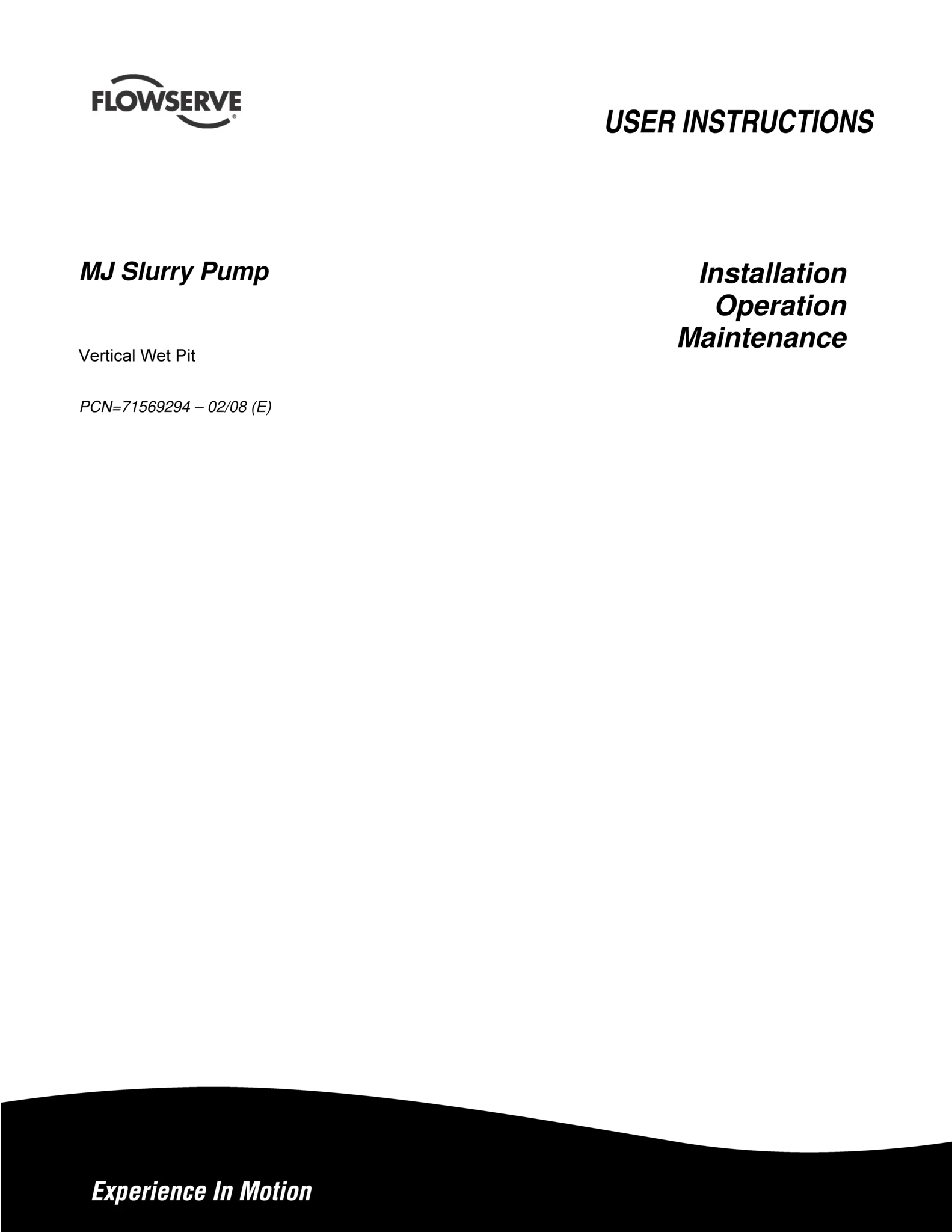 MJ浆液泵使用说明书