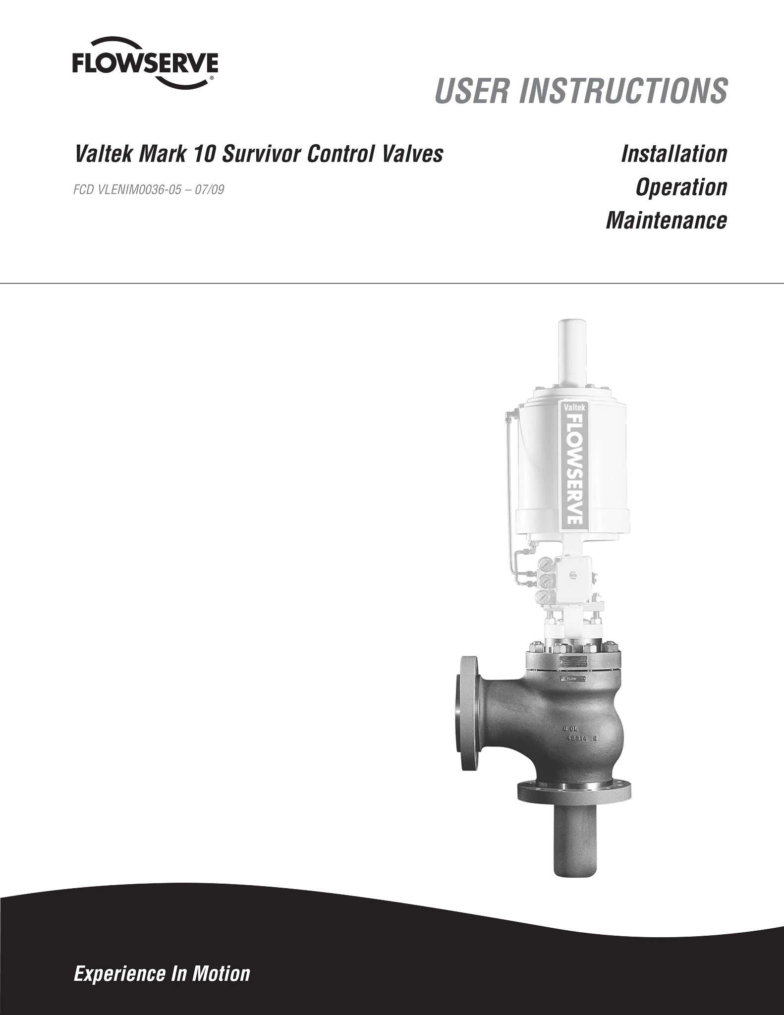 Valtek Mark 10 Survivor控制阀使用说明(IOM)