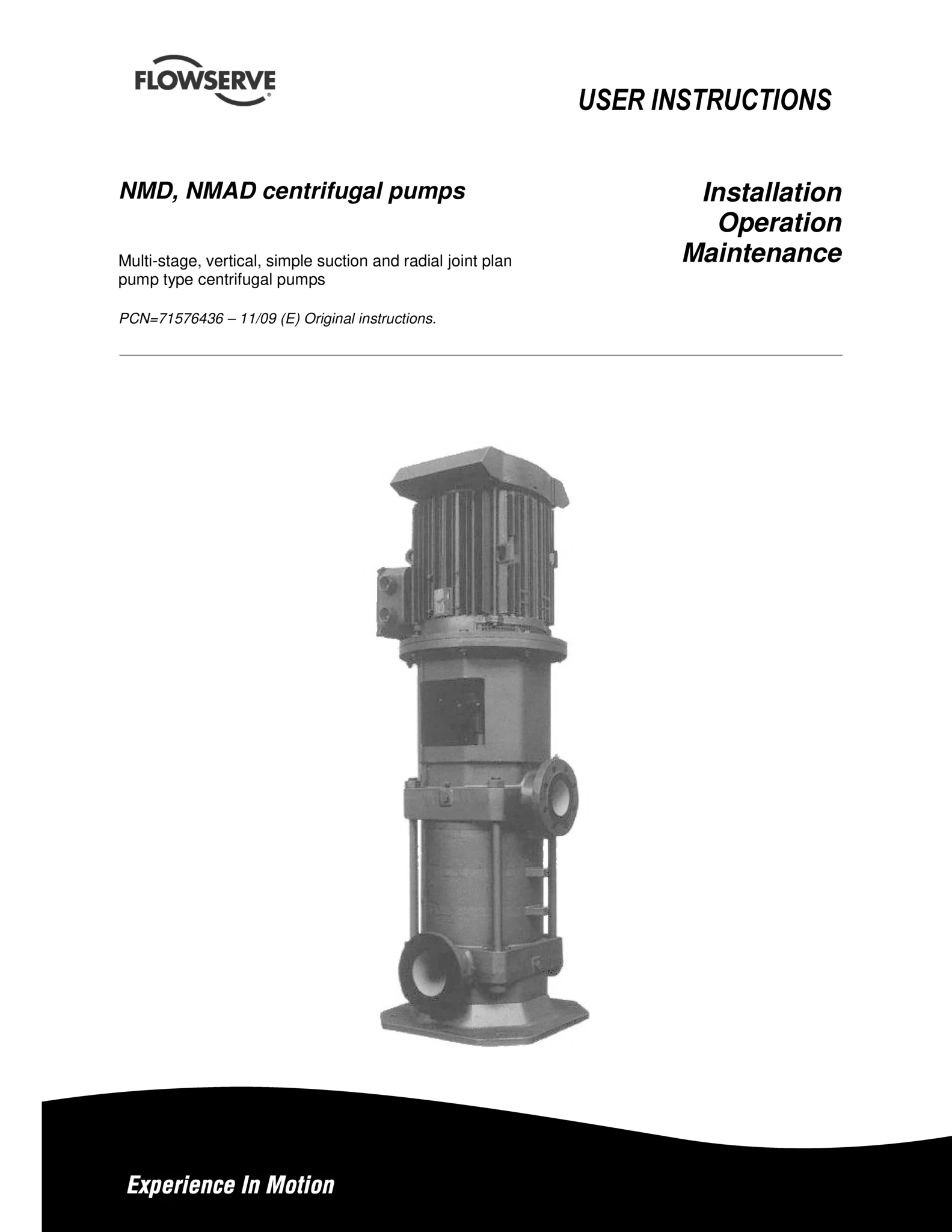 NMD、NMAD离心泵使用说明