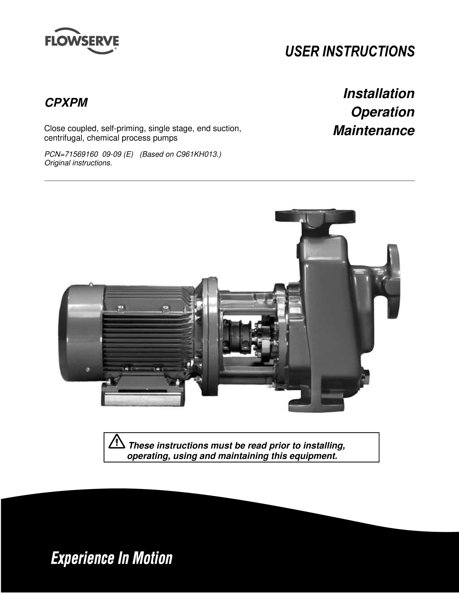 CPXPM离心泵使用说明