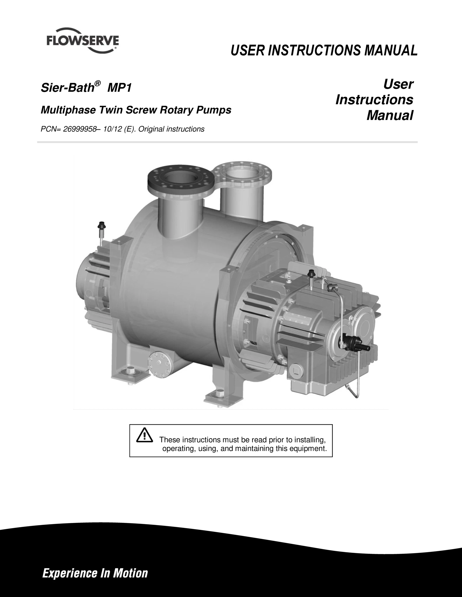 Sier-Bath MP1多相泵 - 使用说明书