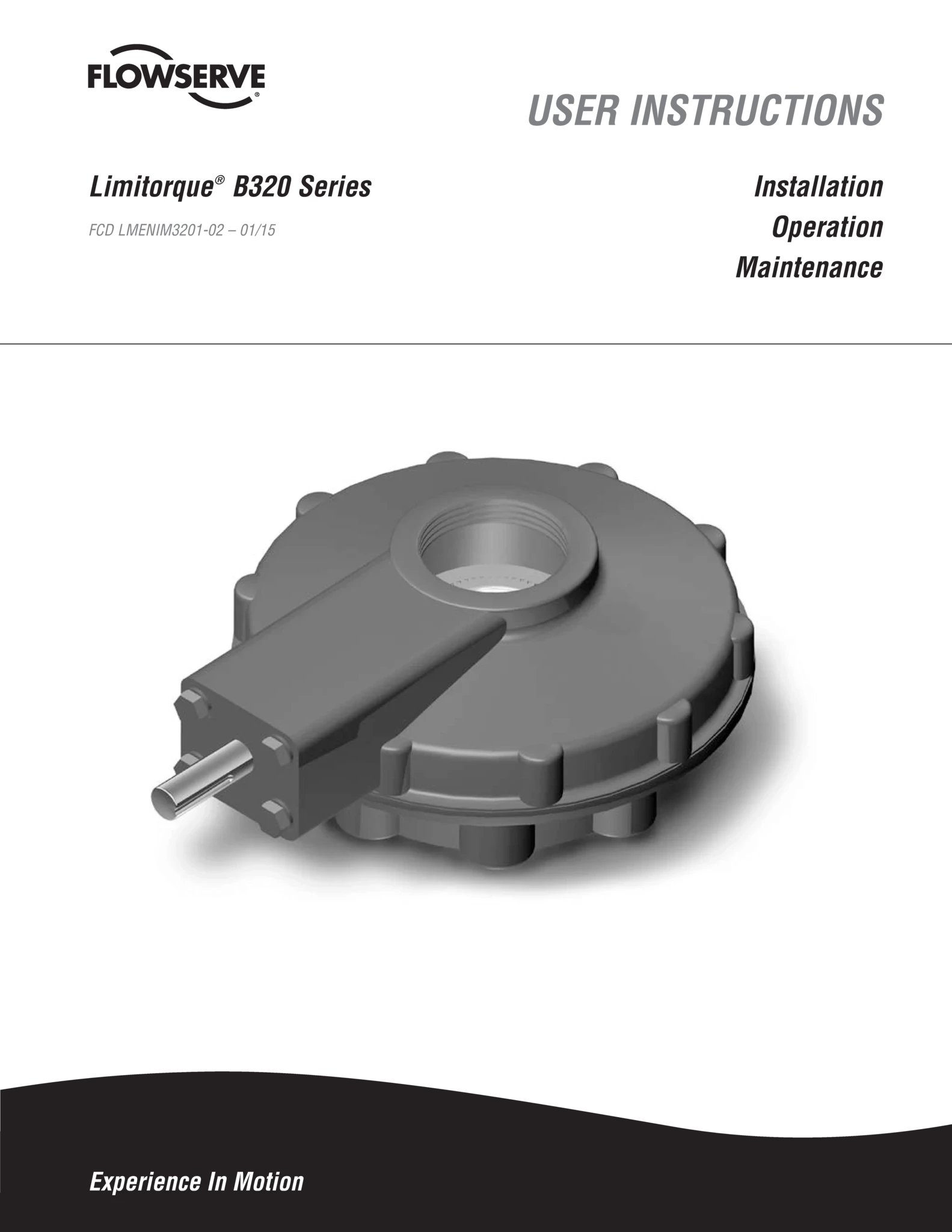 Limitorque B320 系列锥齿轮箱IOM