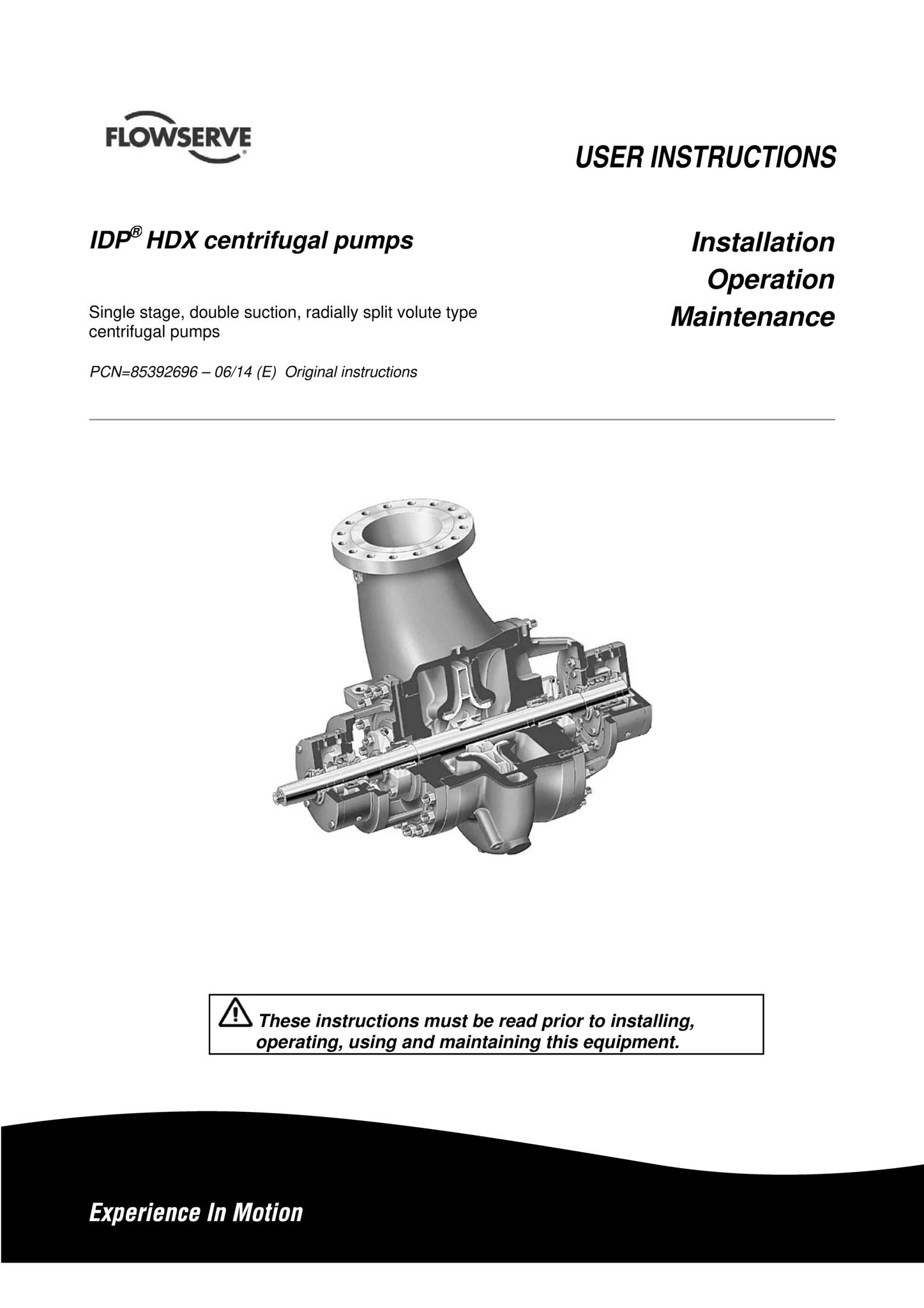 HDX离心泵使用说明书