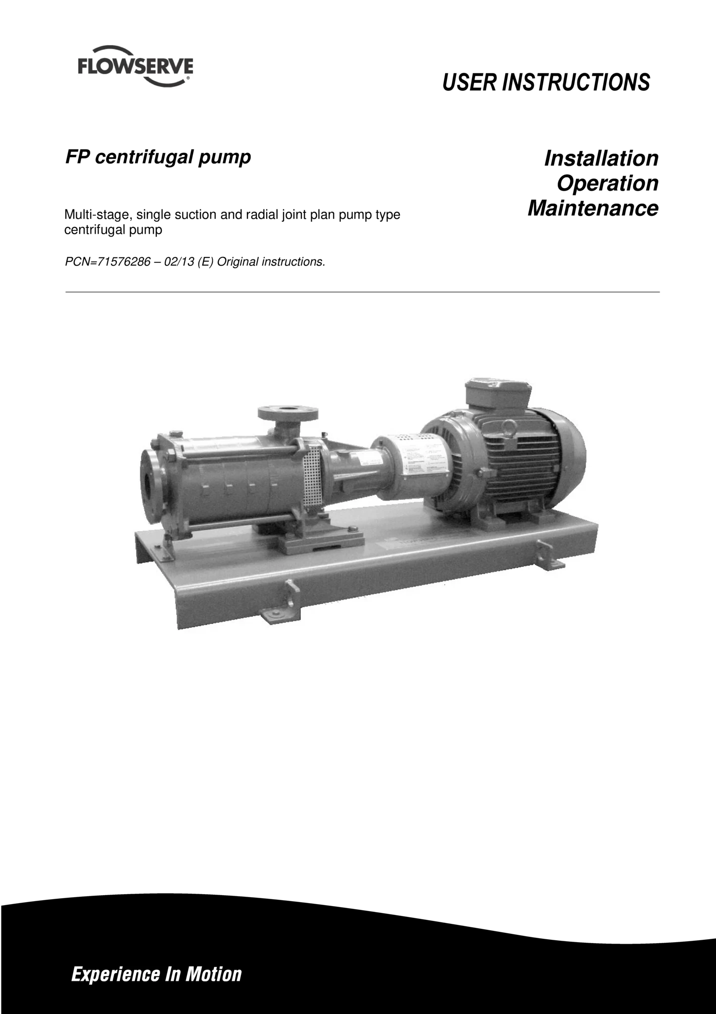 FP离心泵使用说明