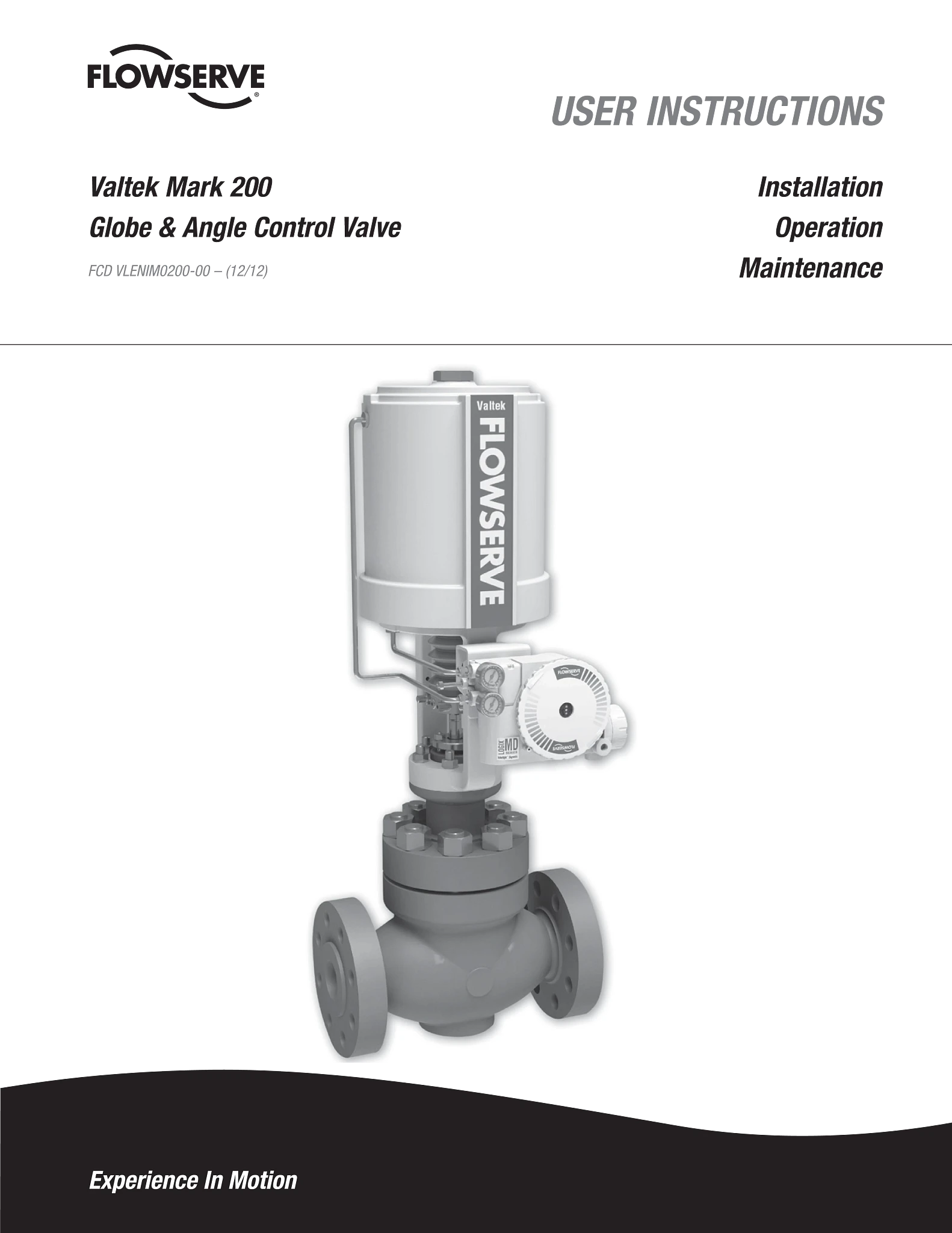 Valtek Mark 200控制阀 - 使用说明书（IOM）