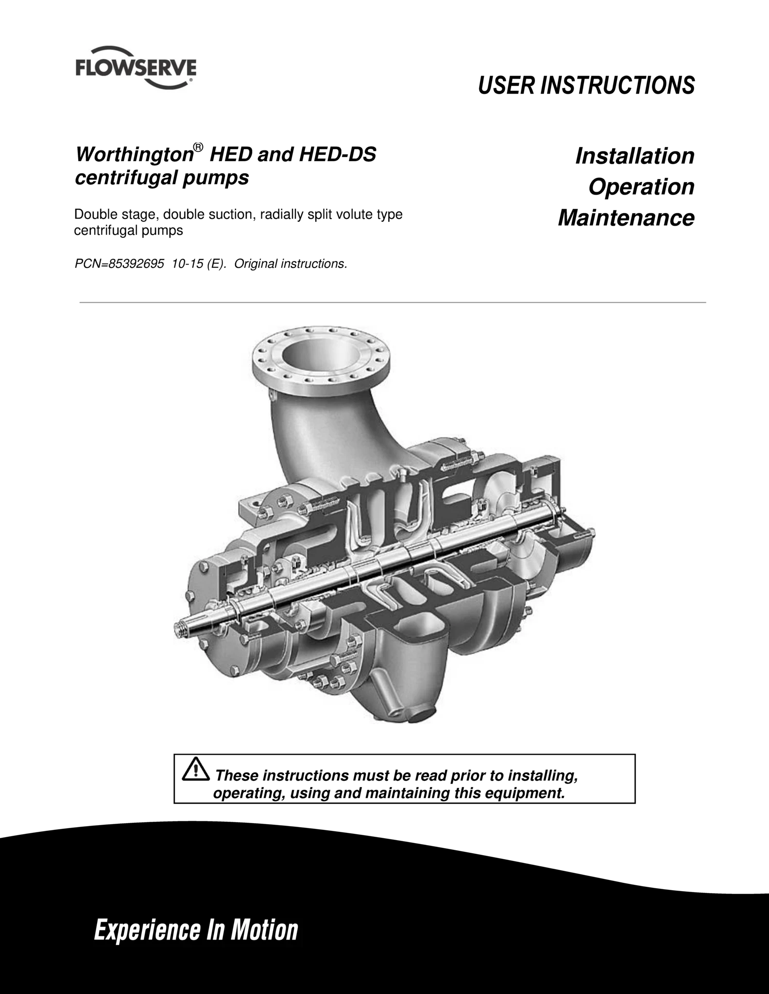 HED/HED-DS离心泵 - 使用说明书