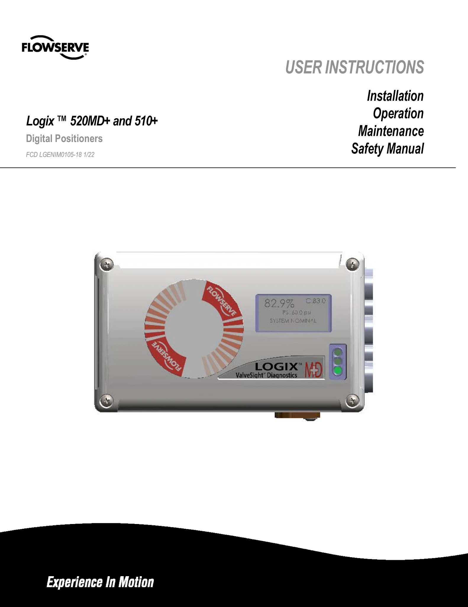 Logix® 520MD+ 和 510+ 数字定位器 - 使用说明