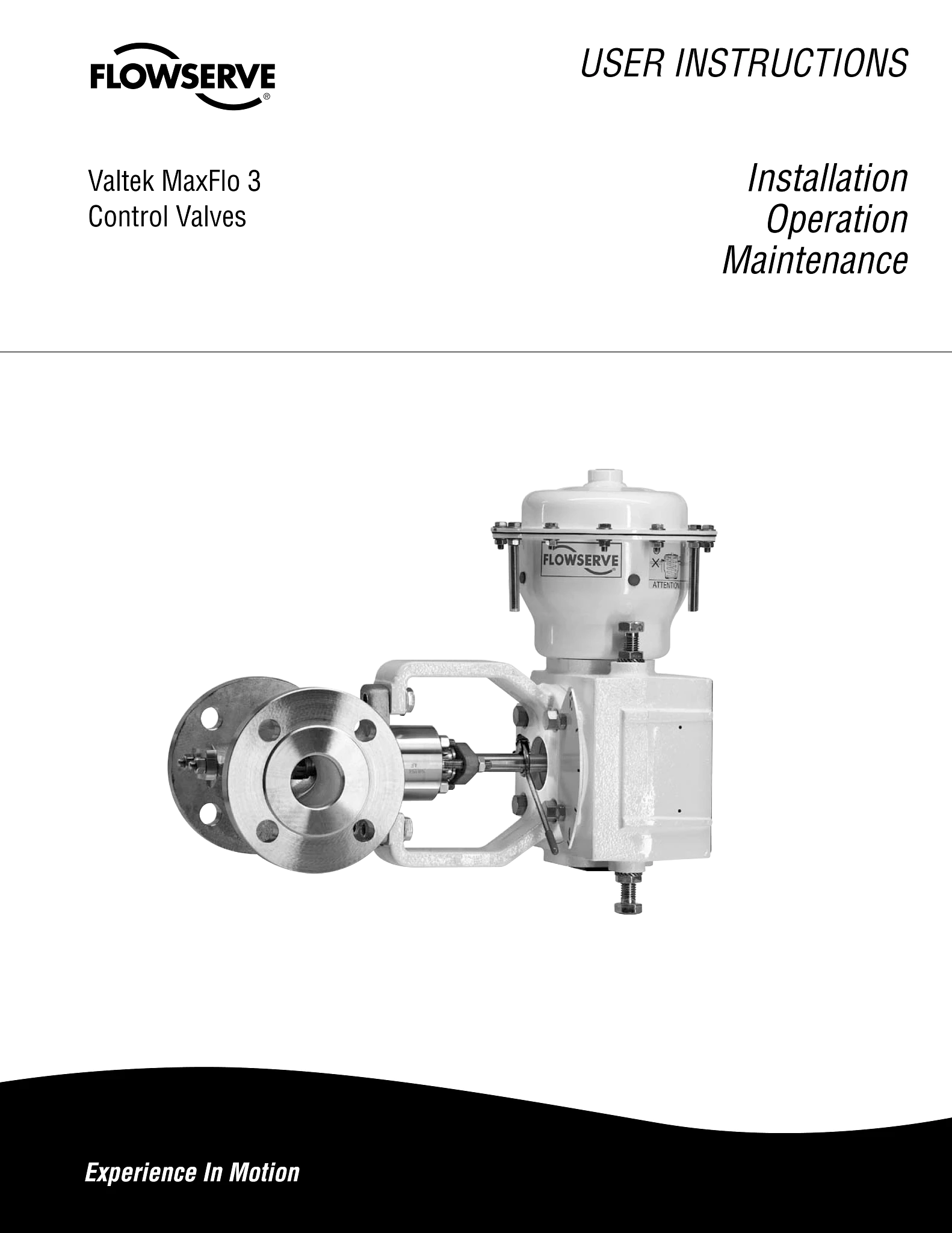 Valtek MaxFlo 3控制阀 - 使用说明