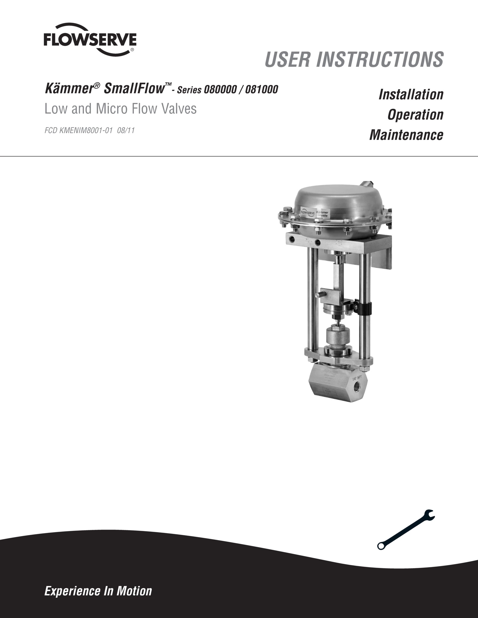 Kämmer SmallFlow 080000系列 - 低流量和微流量阀 - IOM