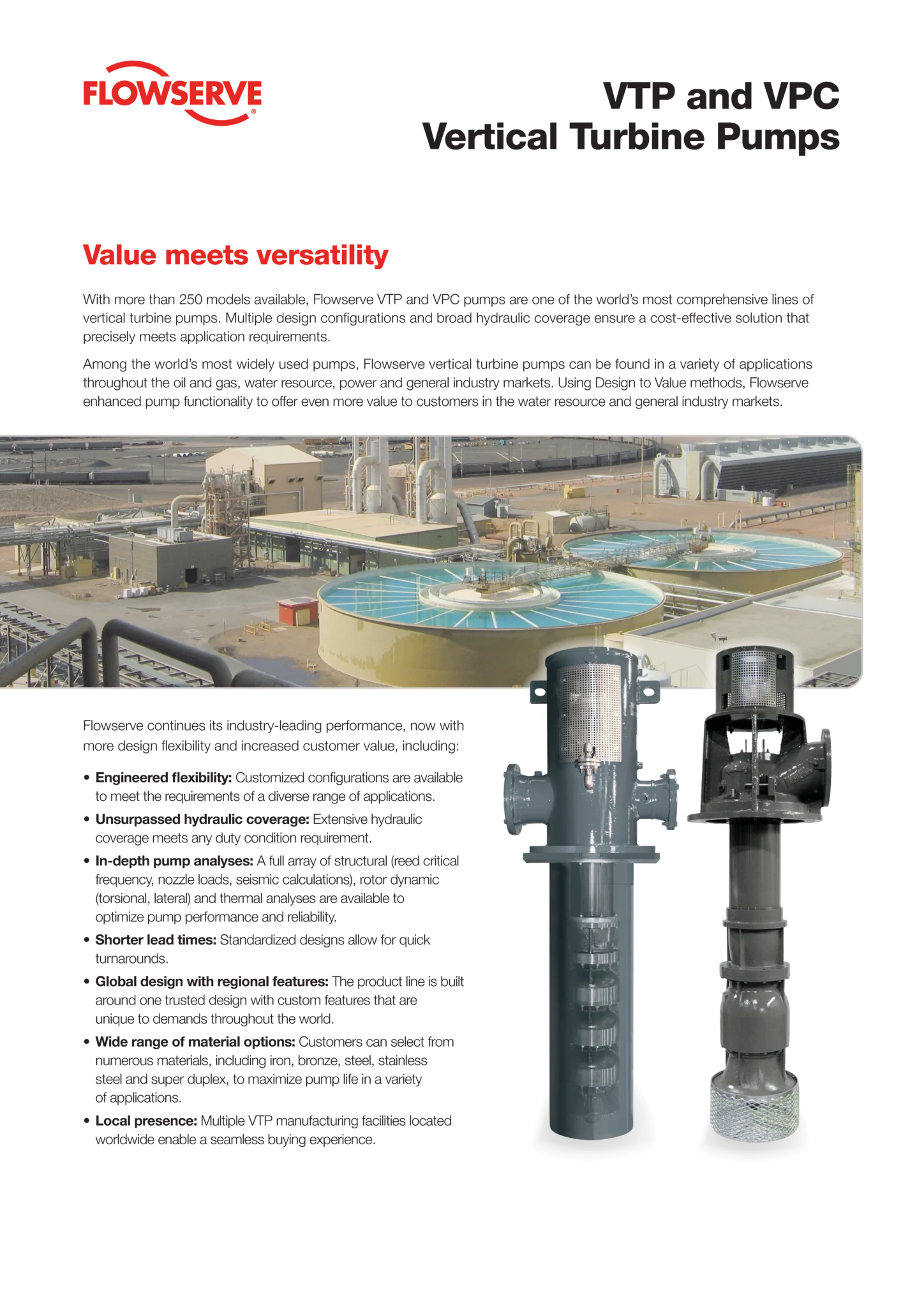 VTP和VPC立式涡轮泵 - 宣传单