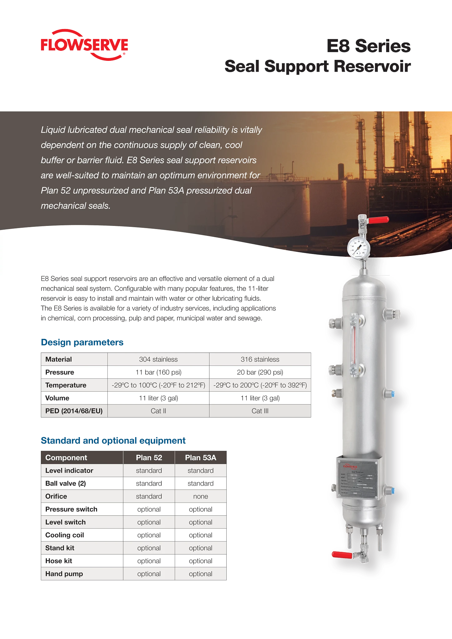 E8系列密封支持储罐宣传单