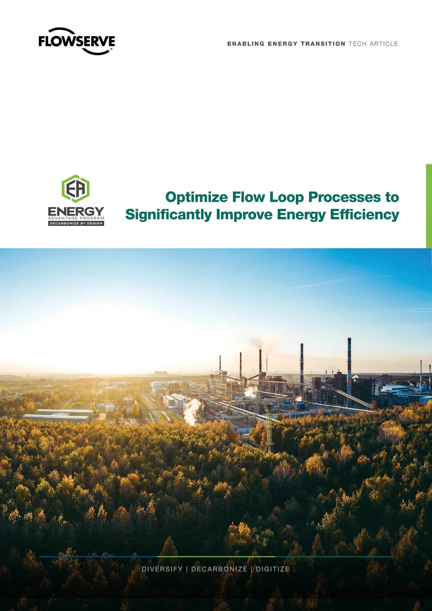 优化流动环路工艺，显著提高能源效率