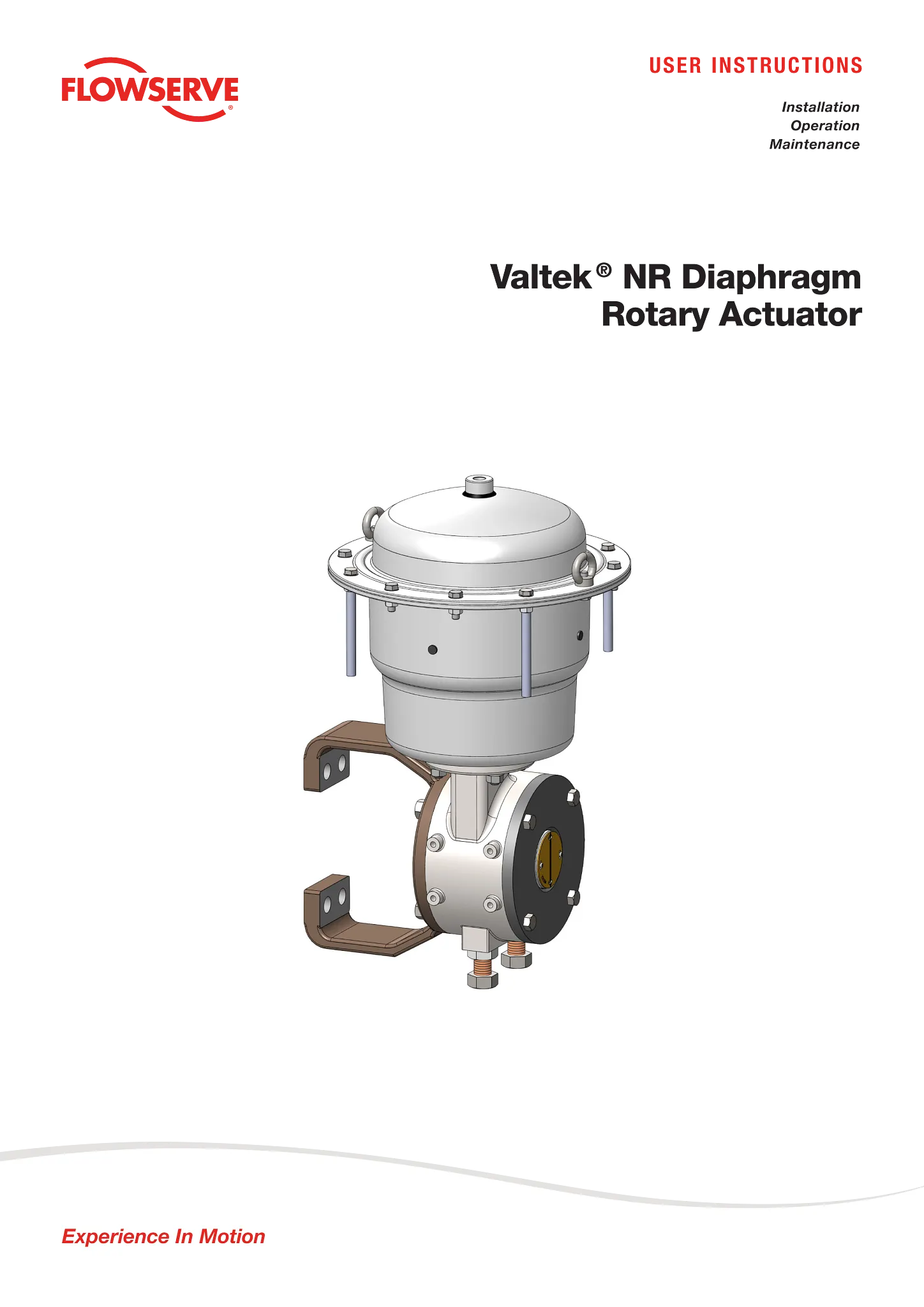 Valtek NR隔膜旋转执行器 - 使用说明 (IOM)